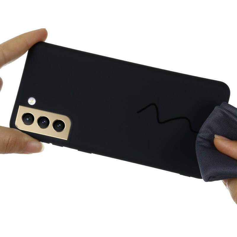 Samsung Galaxy S21 FE Liquid Silicone Hoesje met Koord