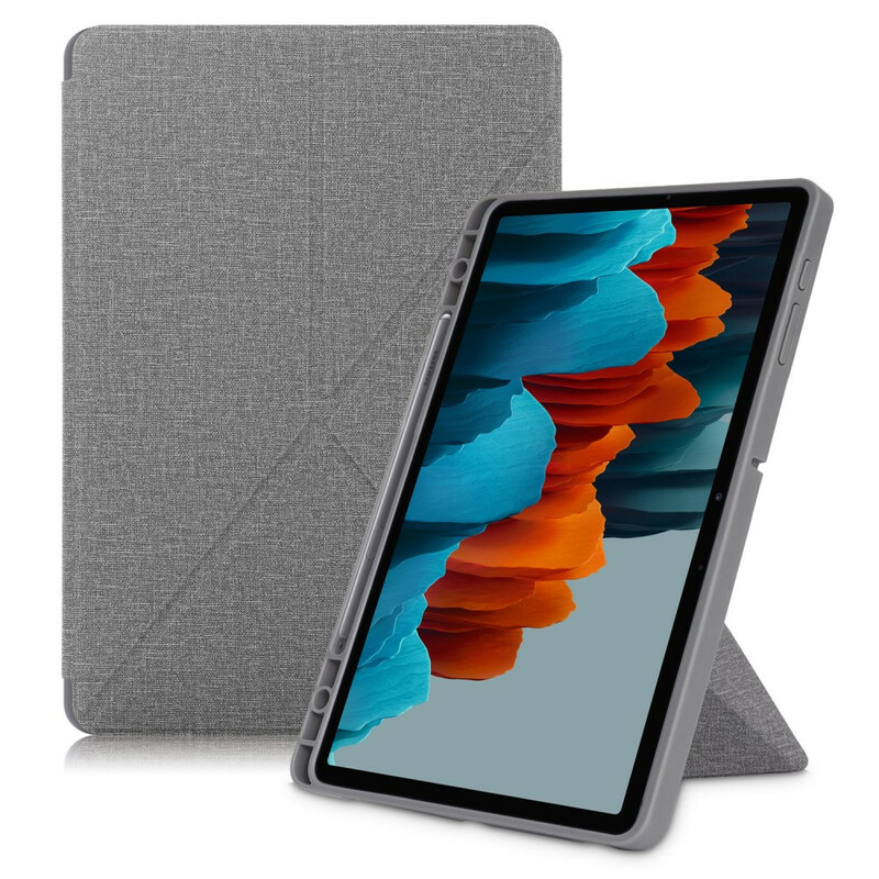 Smart Case Samsung Galaxy Tab S7 FE / T736 Origami stof structuur