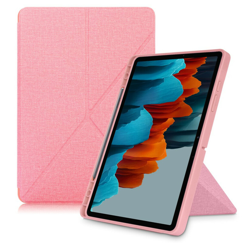 Smart Case Samsung Galaxy Tab S7 FE / T736 Origami stof structuur