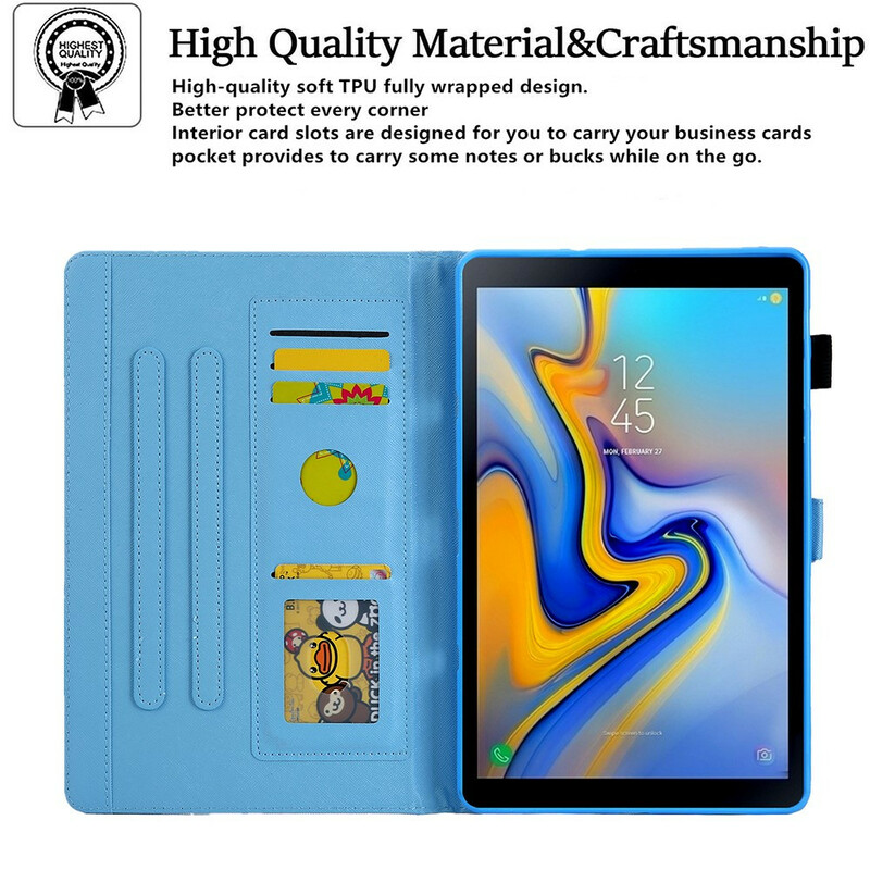 Samsung Galaxy Tab A7 Lite Geometrische Marmeren Geval