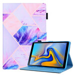 Samsung Galaxy Tab A7 Lite geval marmeren geometrie ontwerp