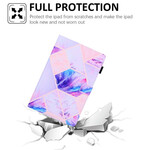 Samsung Galaxy Tab A7 Lite geval marmeren geometrie ontwerp