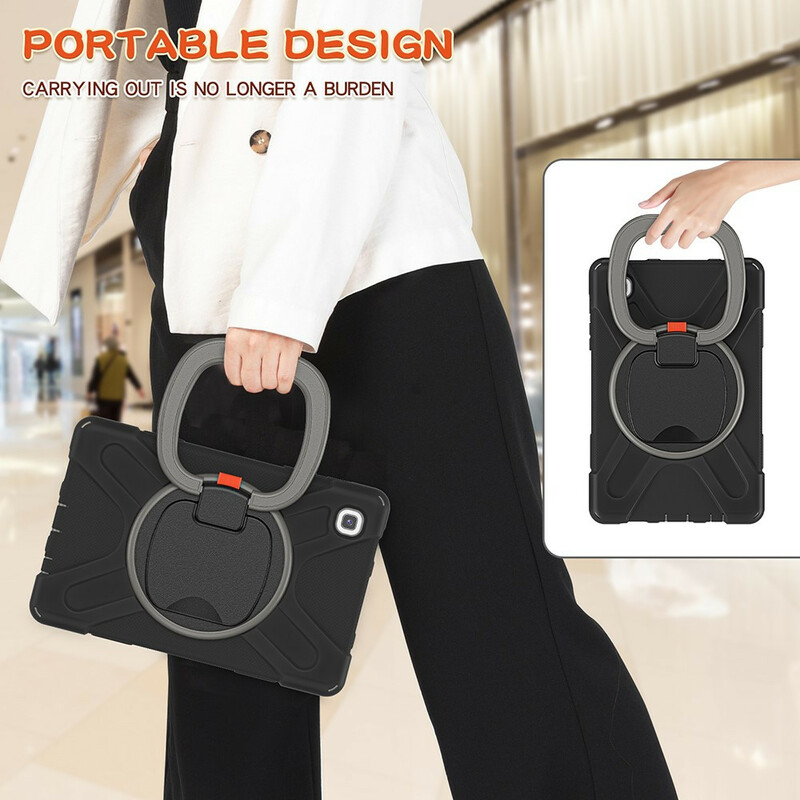 Samsung Galaxy tabblad A7 Lite Ultra duurzaam geval Roterende Ring Stand