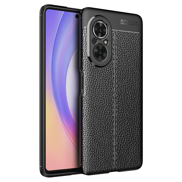 Honor 50 Pro Lederen Hoesje Lychee Effect Dubbele Lijn