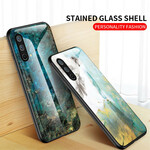 OnePlus Nord CE 5G geval marmeren kleuren gehard glas