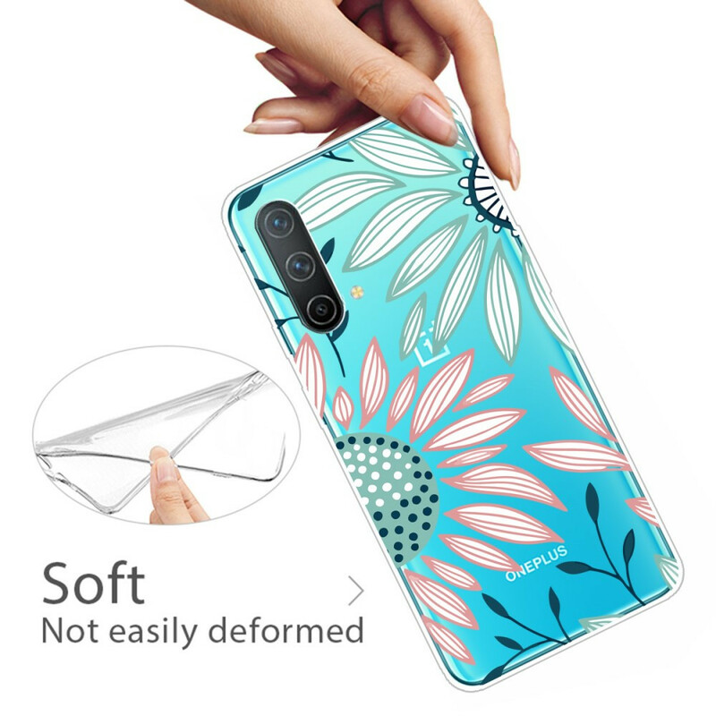 OnePlus North CE 5G Transparante Cover One Flower
