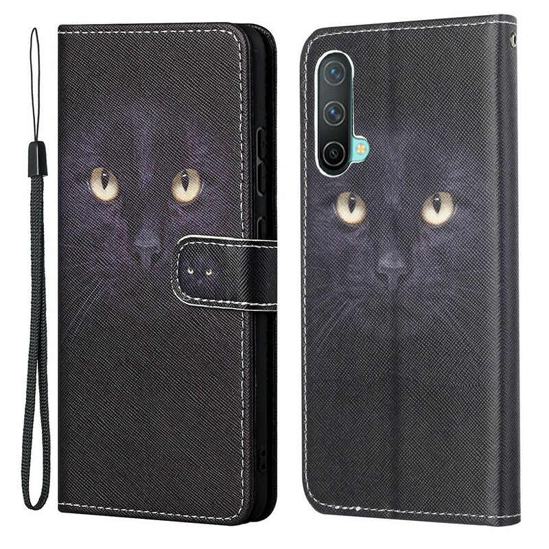 OnePlus North CE 5G zwarte Cat's Eye Strap Case