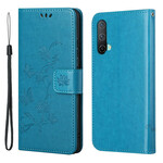 OnePlus North CE 5G Vlinders en Bloemen Strap Case