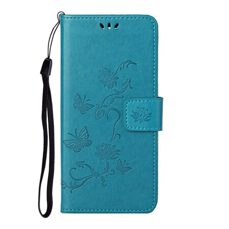 OnePlus North CE 5G Vlinders en Bloemen Strap Case