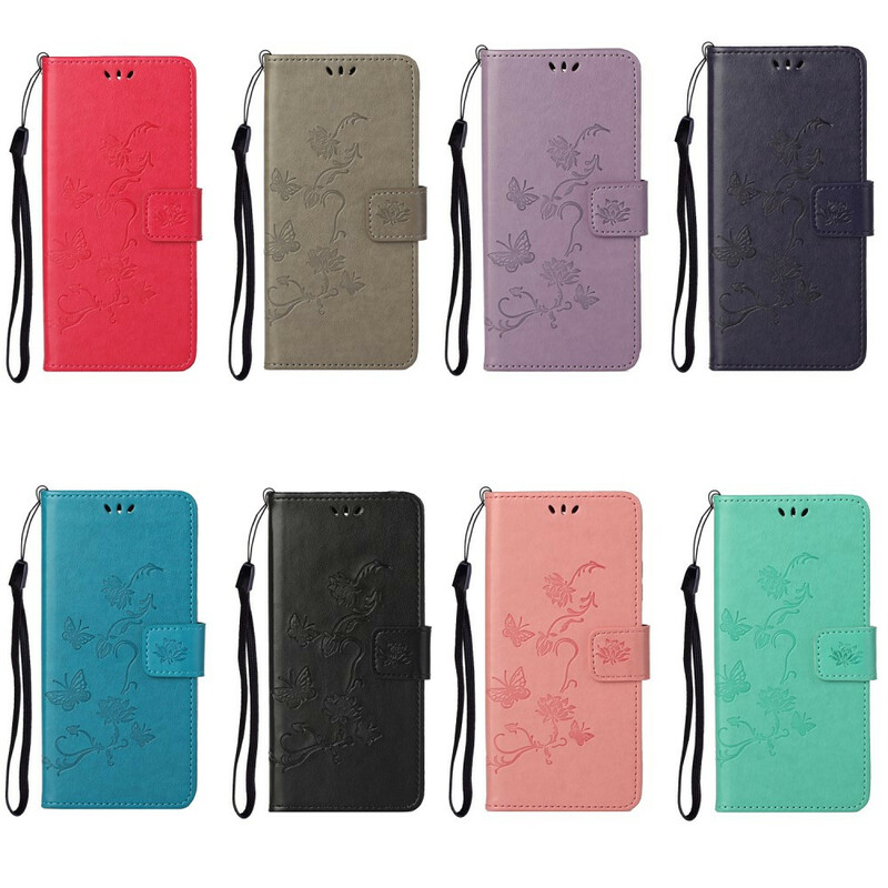 OnePlus North CE 5G Vlinders en Bloemen Strap Case