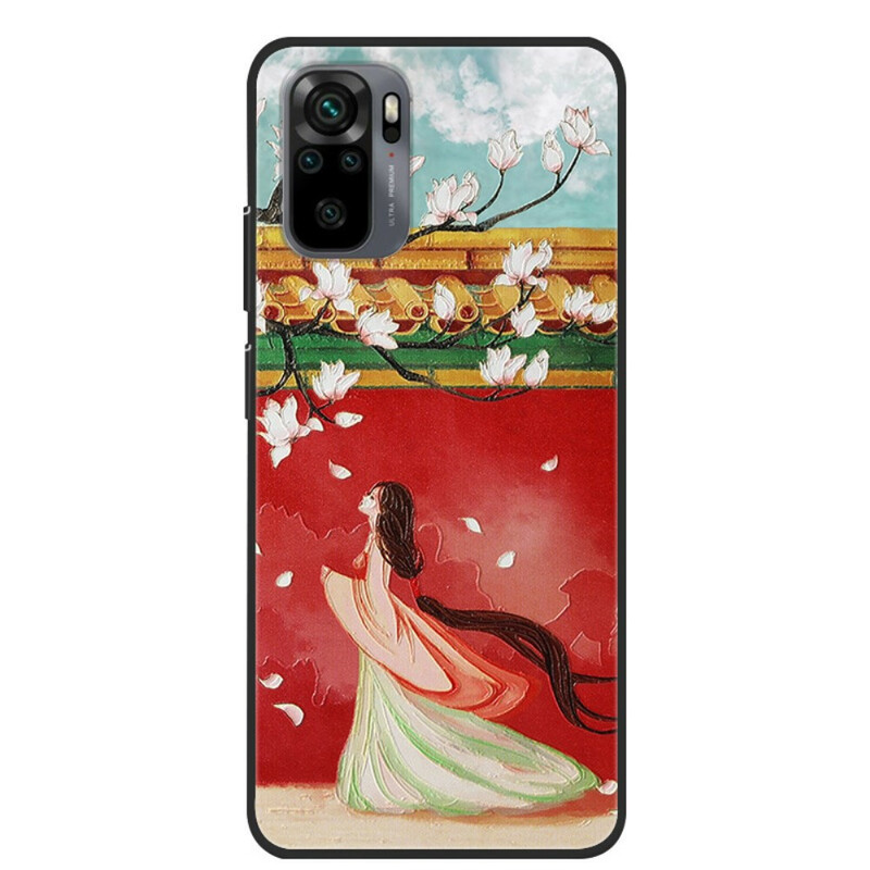 Xiaomi Redmi Note 10 / Note 10s Case De Aziatische Bloem Vrouw