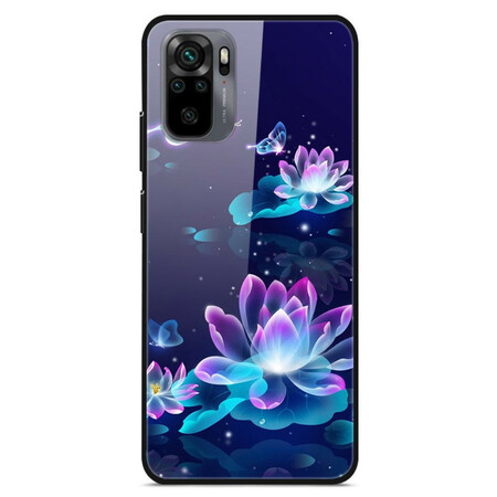 Xiaomi Redmi Note 10 / Note 10s waterlelies gehard glas case