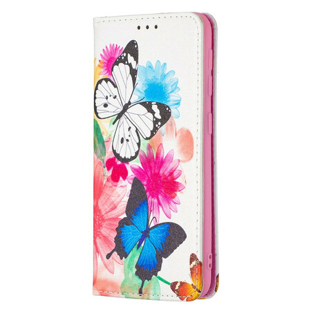 Flip cover Samsung Galaxy A20e Gekleurde Vlinders