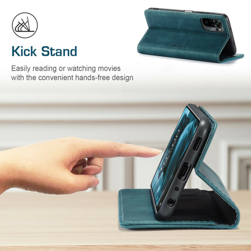 Flip Cover Xiaomi Redmi Note 10 / Note 10s leer effect CASEME