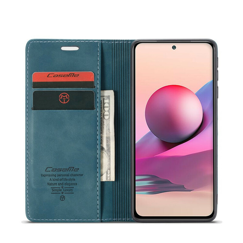 Flip Cover Xiaomi Redmi Note 10 / Note 10s leer effect CASEME