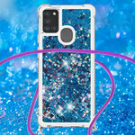 Samsung Galaxy A21s Glitter Hoesje met Trekkoord