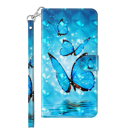 Xiaomi Redmi Note 10 5G / Poco M3 Pro 5G Case Blauw Vlinders