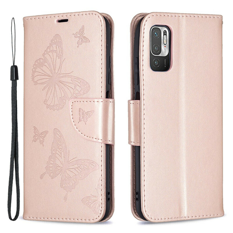 Xiaomi Redmi Note 10 5G / Poco M3 Pro 5G Vlinder afgedrukt Strap Case