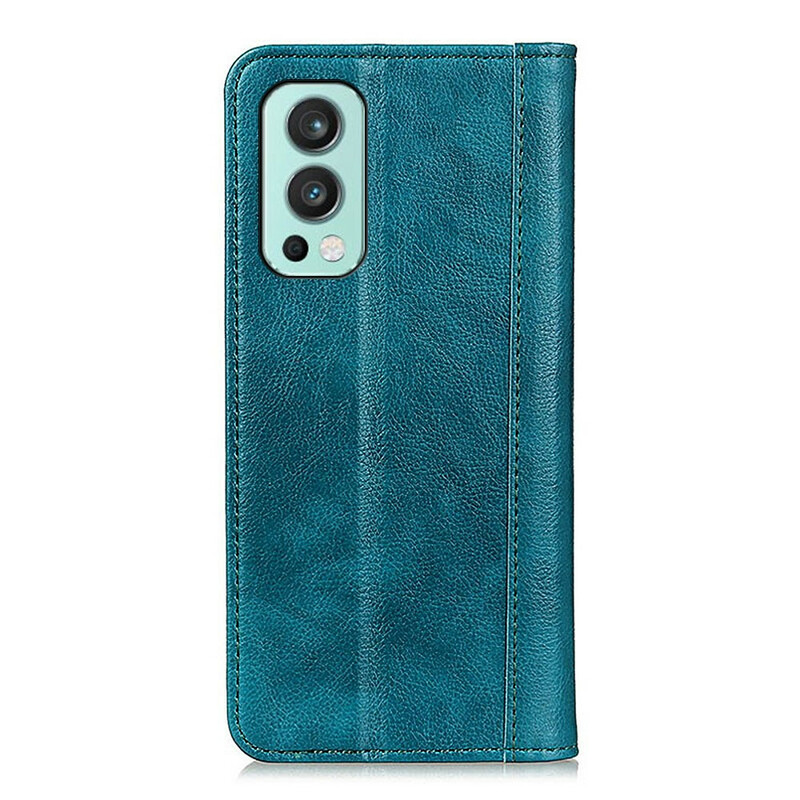 Flip Cover OnePlus Nord 2 5G leer versie splitsen