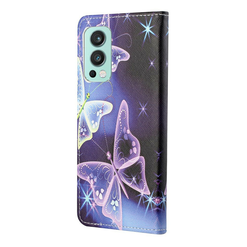 OnePlus Nord 2 5G neon vlinder geval
