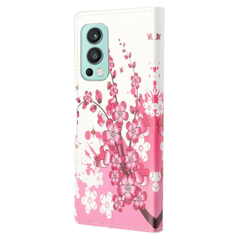 OnePlus Nord 2 5G tropische bloemen case