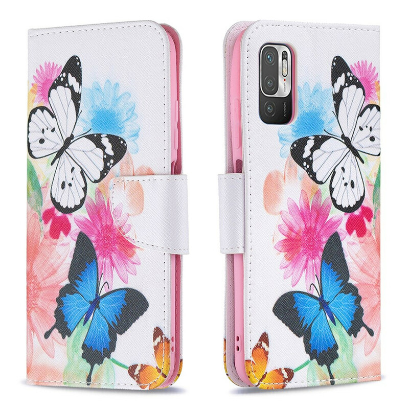Xiaomi Redmi Note 10 5G / Poco M3 Pro 5G Case Vlinders en Bloemen