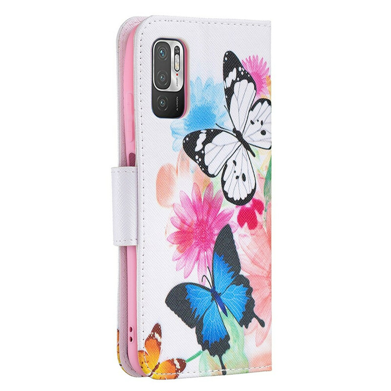 Xiaomi Redmi Note 10 5G / Poco M3 Pro 5G Case Vlinders en Bloemen