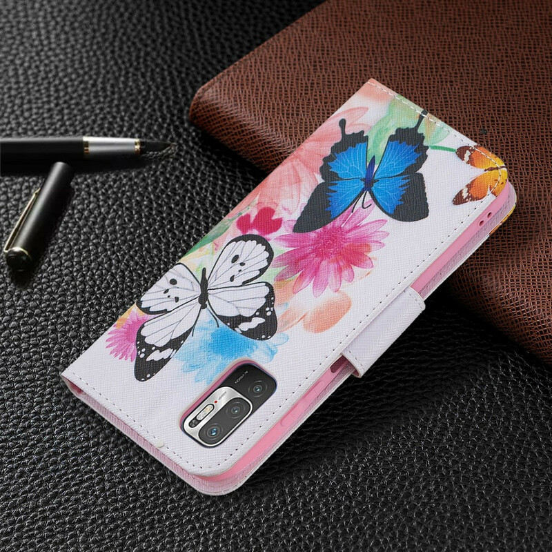 Xiaomi Redmi Note 10 5G / Poco M3 Pro 5G Case Vlinders en Bloemen