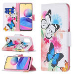 Xiaomi Redmi Note 10 5G / Poco M3 Pro 5G Case Vlinders en Bloemen