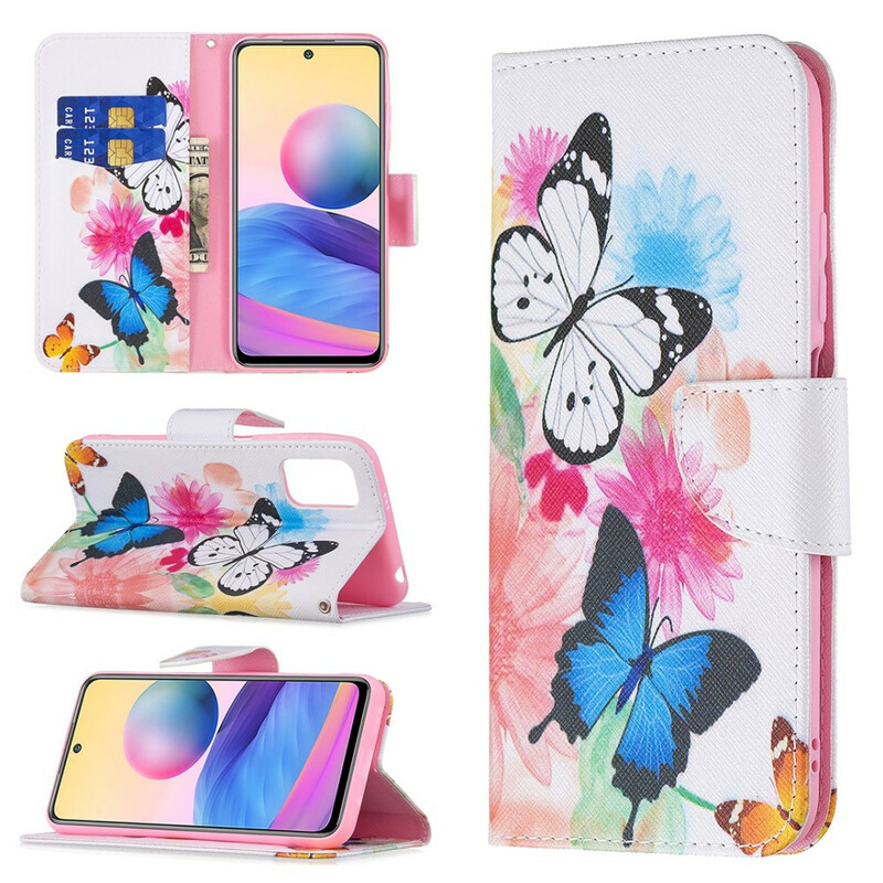 Xiaomi Redmi Note 10 5G / Poco M3 Pro 5G Case Vlinders en Bloemen