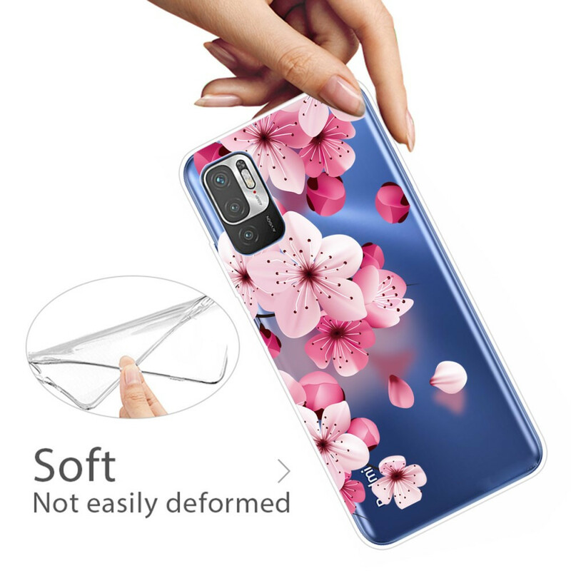 Xiaomi Redmi Note 10 5G / Poco M3 Pro 5G Case Kleine Roze Bloemen