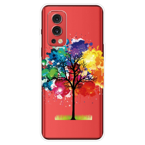 OnePlus Nord 2 5G duidelijk aquarel boom geval