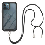 iPhone 12 / 12 Pro Hybride Hoesje met Lanyard en Contour Kleur