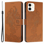 Case iPhone 12 / 12 Pro Tiger Barok met riem
