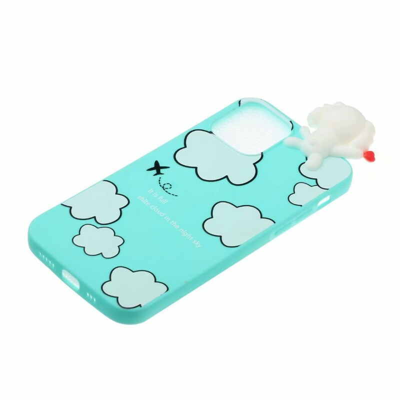 Hoesje iPhone 13 Mini 3D Hond in de wolken