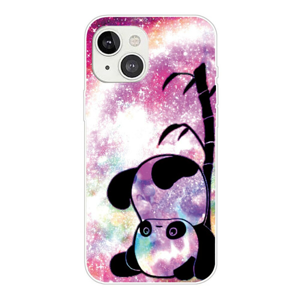 Hoesje iPhone 13 Mini Panda en Bamboe