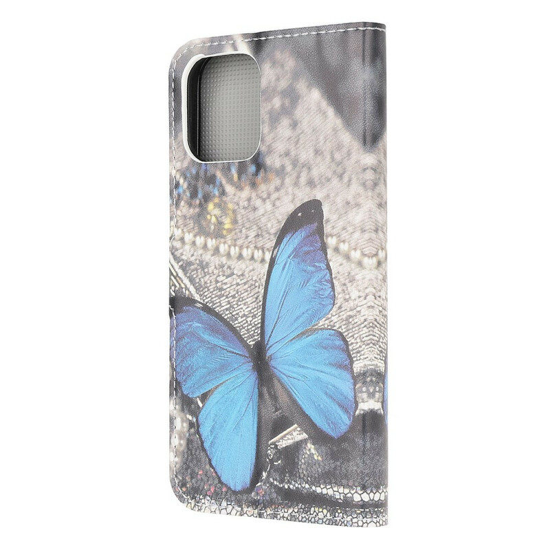Case iPhone 13 Mini Vlinder Blauw