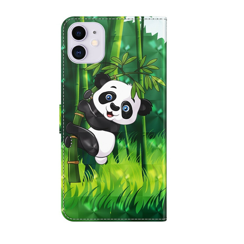 Hoesje voor iPhone 13 Mini Panda en Bamboe