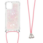 iPhone 13 Mini Glitter Hoesje met Lanyard