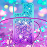 iPhone 13 Mini Silicone Case Glitter en String