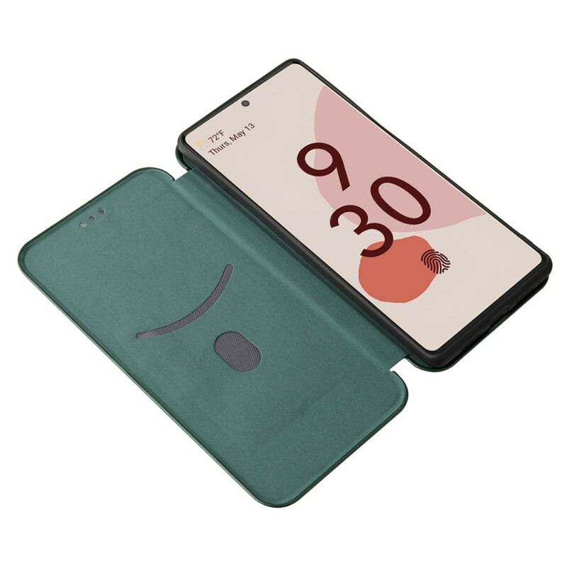 Flip Cover Google Pixel 6 Silicone Koolstofkleurig