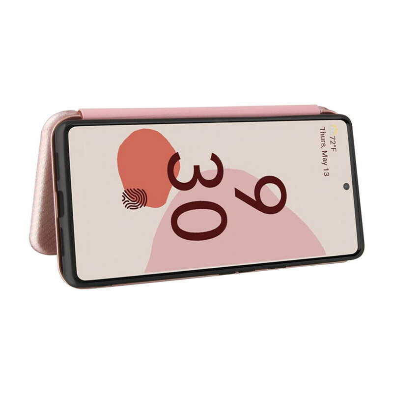 Flip Cover Google Pixel 6 Silicone Koolstofkleurig