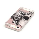 iPhone SE/5/5S Transparant Schedel & Gekruiste Beentjes Hoesje