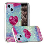 iPhone 13 Mini Marmer Glitter Hoesje