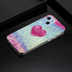 iPhone 13 Mini Marmer Glitter Hoesje