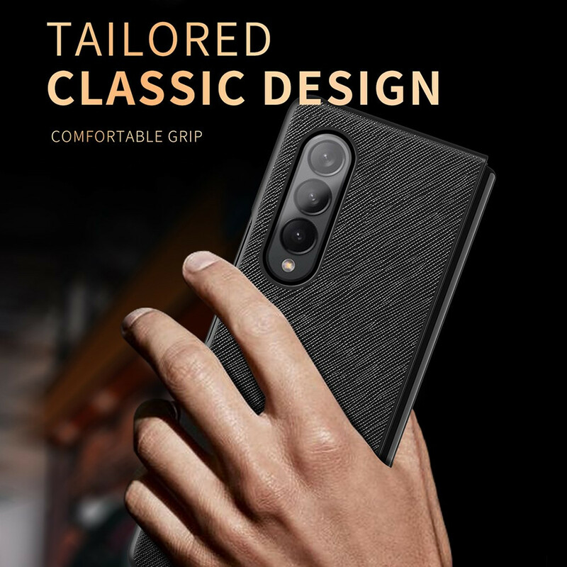 Samsung Galaxy Z Fold 3 5G geweven lederen hoesje