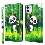 Hoesje voor iPhone 13 Pro Panda en Bamboe