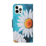 Etui voor iPhone 13 Pro Magistraal Bloemen met Koord