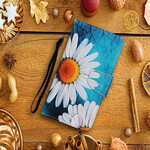 Etui voor iPhone 13 Pro Magistraal Bloemen met Koord