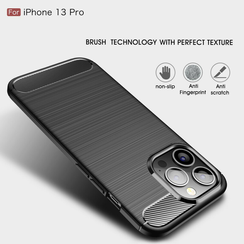 iPhone 13 Pro geborsteld koolstofvezel hoesje